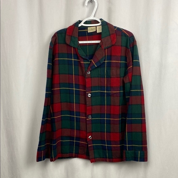 L.L. Bean Red and Green Plaid Button Down Shirt - Picture 3 of 11